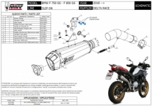 Mivv Delta Race RVS Slip-on Einddemper met E-keur BMW F 850 GS 2018 > 2024