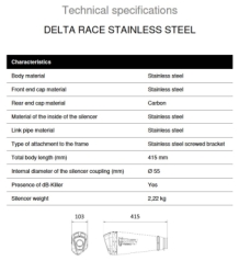Mivv Delta Race RVS Slip-on Einddemper met E-keur BMW F 900 XR 2020 > 2025