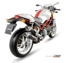 Mivv GP Carbon Dubbele Slip-on Einddemper met E-keur Ducati Monster S4Rs 2006-2008