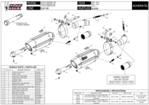 2x Mivv Suono RVS Black Slip-on Einddempers (L+R) met E-keur Ducati Monster 795 2012 > 2014