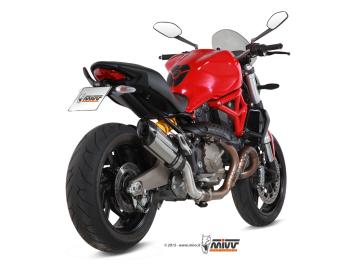 Mivv Suono RVS Slip-on Einddemper met E-keur Ducati Monster 821 2014 > 2017