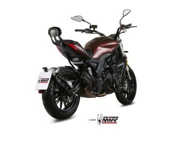 Mivv Double Gun Black Slip-on Einddemper met E-keur Benelli  502C 2019 > 2024
