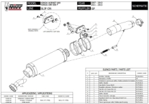 Mivv GP Carbon Slip-on Einddemper met E-keur Honda Hornet 600 2007 > 2013