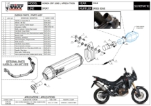 Mivv Speed Edge RVS Black Slip-on Einddemper met E-keur Honda CRF 1000 L Africa Twin 2016 > 2019