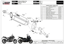Mivv Suono RVS Slip-on Einddemper met E-keur Honda NC 750 S / X 2016 > 2022