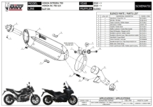 Mivv Suono RVS Black Slip-on Einddemper met E-keur Honda NC 750 S / X 2016 > 2022