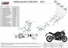 Mivv Delta Race RVS Black Compleet Uitlaatsysteem met E-keur CBR 650 R 2019 > 2023