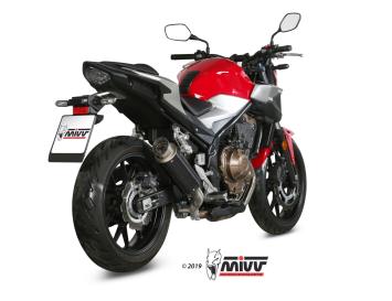 Mivv GP Pro RVS Black Slip-on Einddemper met E-keur Honda CB 500 F 2019 - 2024