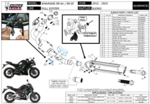 Mivv Suono RVS Volledig Uitlaatsysteem met E-keur Kawasaki ER-6 N / F 2012 > 2016