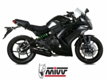 Mivv Suono RVS Black Compleet Uitlaatsysteem met E-keur Kawasaki ER-6 N / F 2012 > 2016