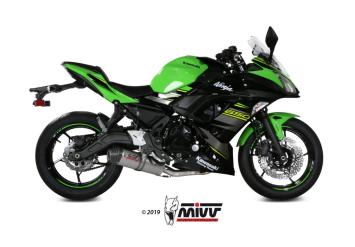 Mivv Titanium Oval Compleet Uitlaatsysteem met E-keur Kawasaki Ninja 650 2017 > 2022