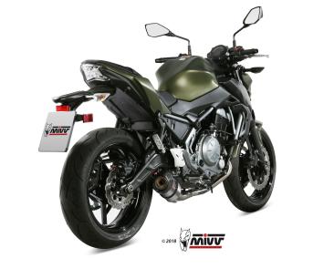 Mivv Titanium Oval Compleet Uitlaatsysteem met E-keur Kawasaki Z650 2017 > 2022