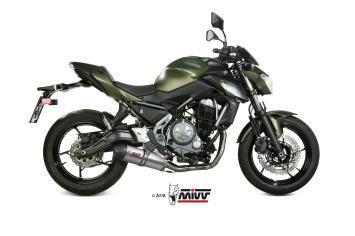 Mivv Titanium Oval Compleet Uitlaatsysteem met E-keur Kawasaki Z650 2017 > 2022