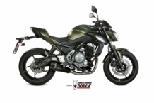 Mivv Delta Race RVS Black Compleet Uitlaatsysteem met E-keur Kawasaki Z650 2017 > 2022
