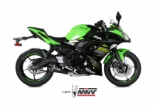 Mivv Delta Race RVS Black Compleet Uitlaatsysteem met E-keur Kawasaki Ninja 650 2017 > 2022