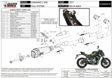 Mivv Delta Race RVS Compleet Uitlaatsysteem met E-keur Kawasaki Z650 2017 > 2023