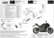 Mivv GP Pro Carbon Slip-on Einddemper met E-keur Kawasaki Z900 A2 Model 2017 > 2024