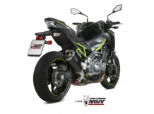 Mivv Delta Race RVS Black Slip-on Einddemper met E-keur Kawasaki Z900 A2 Model 2017 > 2024
