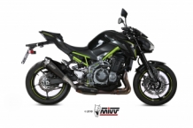 Mivv Delta Race RVS Black Slip-on Einddemper met E-keur Kawasaki Z900 A2 Model 2017 > 2024