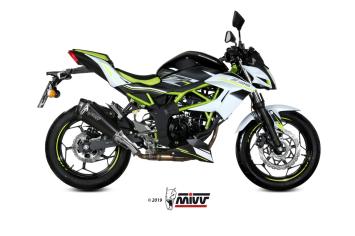 Mivv Delta Race RVS Black Einddemper met E-keur Kawasaki Z125 2019 > 2024