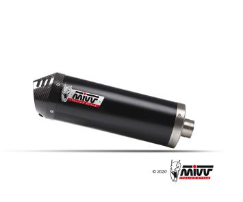 Mivv Oval RVS Black Volledig Uitlaatsysteem met E-keur Kawasaki Versys 650 2021 - 2022