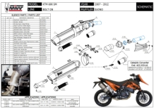 2x Mivv Suono RVS Bolt-on Einddempers (L+R) met E-keur KTM 690 SM 2007 > 2012