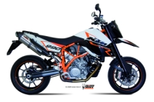 2x Mivv Suono RVS Bolt-on Einddempers (L+R) met E-keur KTM 990 Supermoto R 2007 > 2013