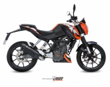 Mivv Suono RVS Black Compleet Uitlaatsysteem met E-keur KTM 125 DUKE 2011 > 2016