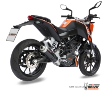 Mivv GP RVS Black Compleet Uitlaatsysteem met E-keur KTM 125 Duke 2011 > 2016