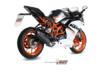 Mivv Suono RVS Black Compleet Uitlaatsysteem met E-keur KTM RC 390 2014 > 2016