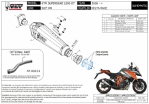 Mivv Delta Race RVS Slip-on Einddemper met E-keur KTM 1290 Superduke GT 2016 > 2024