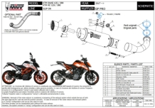 Mivv GP Pro RVS Black Slip-on Einddemper met E-keur KTM Duke 390 2017 > 2020