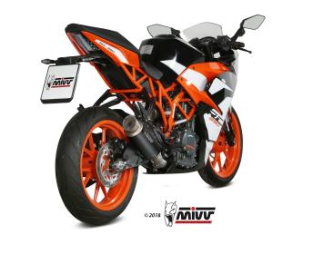 Mivv GP Pro RVS Black Slip-on Einddemper met E-keur KTM RC 390 2017 > 2020