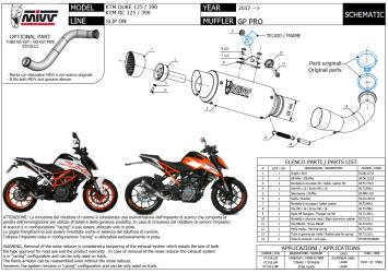 Mivv GP Pro RVS Black Slip-on Einddemper met E-keur KTM RC 125 2017 > 2020