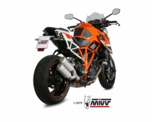 Mivv MK3 RVS Double Exit Einddemper met E-keur KTM 1290 Superduke 2017 > 2019