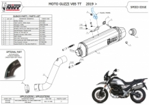 Mivv Speed Edge RVS Slip-on Einddemper met E-keur Moto Guzzi V85 TT 2019 > 2024