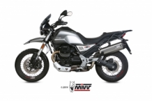 Mivv Speed Edge RVS Slip-on Einddemper met E-keur Moto Guzzi V85 TT 2019 > 2024