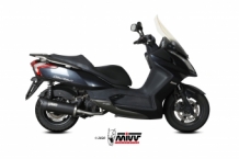 Mivv Mover RVS Black Compleet Uitlaatsysteem met E-keur Kymco Downtown 125 2009 > 2016