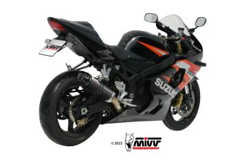 Mivv GP RVS Black Bolt-on EInddemper Carbon Endcap met E-keur Suzuki GSX-R600 / GSX-R750 2004 - 2005