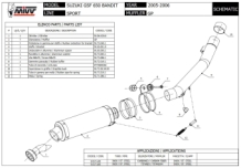 Mivv GP RVS Black Slip-on Einddemper met E-keur Suzuki GSF 650 Bandit 2005 > 2006