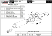 Mivv GP Carbon Slip-on Einddemper met E-keur Suzuki GSX 1250 FA 2009 > 2016