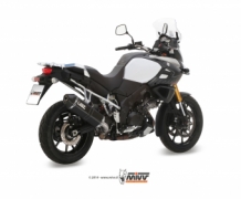 Mivv Speed Edge RVS Black Slip-on Einddemper met E-Keur Suzuki DL V-Strom 1000 / XT 2014 > 2020