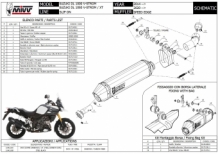 Mivv Speed Edge RVS Black Einddemper met E-keur Suzuki DL 1050 V-Strom / XT 2020 > 2024