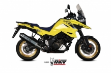 Mivv Speed Edge RVS Black Einddemper met E-keur Suzuki DL 1050 V-Strom / XT 2020 > 2024