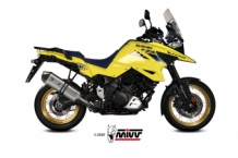 Mivv Speed Edge RVS Slip-on Einddemper met E-keur Suzuki DL 1050 V-Strom / XT 2020 - 2024