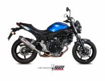 Mivv Oval Titanium met Carbon Cap Slip-on Einddemper met E-keur Suzuki SV 650 / X 2016 > 2024