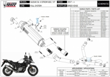 Mivv Speed Edge Volledig Uitlaatsysteem met E-keur Suzuki DL V-Strom 650 / XT 2017 > 2024