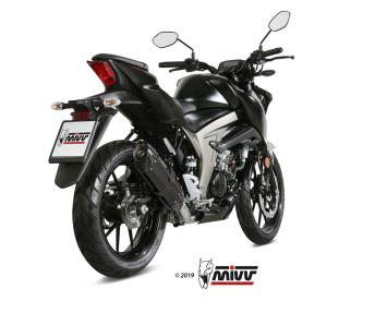 Mivv Suono RVS Black Compleet 1in1 Uitlaatsysteem met E-keur Suzuki GSX-S 125 2017 > 2020