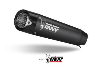 Mivv X-M5 Volledig Uitlaatsysteem zwart RVS zonder E-keur Yamaha MT-09 / SP / FZ-09 2024 -> , R9 2025 ->, XSR 900 / 900 GP 2022 ->
