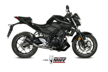 Mivv MK3 RVS Black Compleet Uitlaatsysteem zonder E-keur Yamaha MT03 2016 > 2024